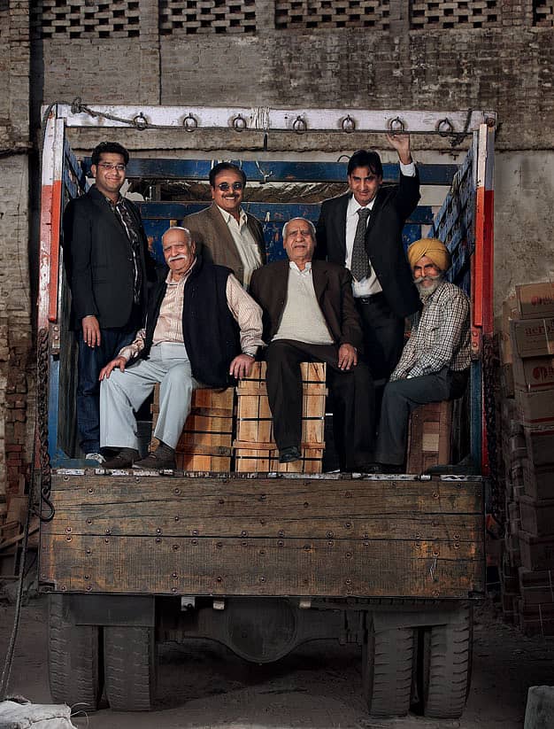 The millionaire truckers: (from left) Amit Bhatia, Harnam Dass Bhatia, Rajiv Khanna, Thakur Dass Bhatia, Rajesh Bhatia, and Santokh Singh. The millionaire truckers: (from left) Amit Bhatia, Harnam Dass Bhatia, Rajiv Khanna, Thakur Dass Bhatia, Rajesh Bhatia, and Santokh Singh.