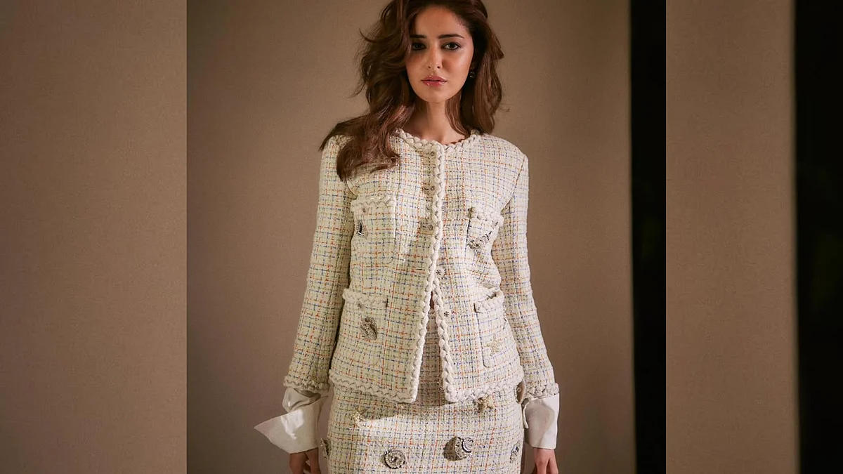 Actor Ananya Panday wearing a Chanel dress.