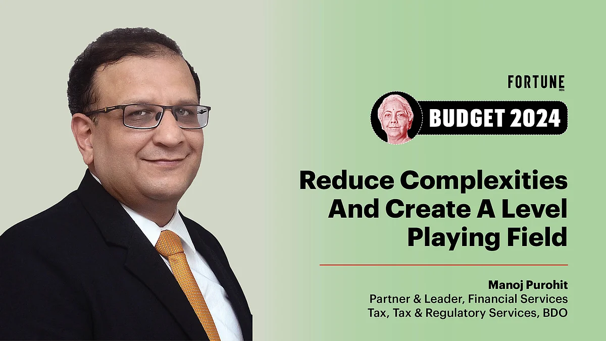 Manoj Purohit, Partner & Leader, Financial Services Tax, Tax & Regulatory Services, BDO India

