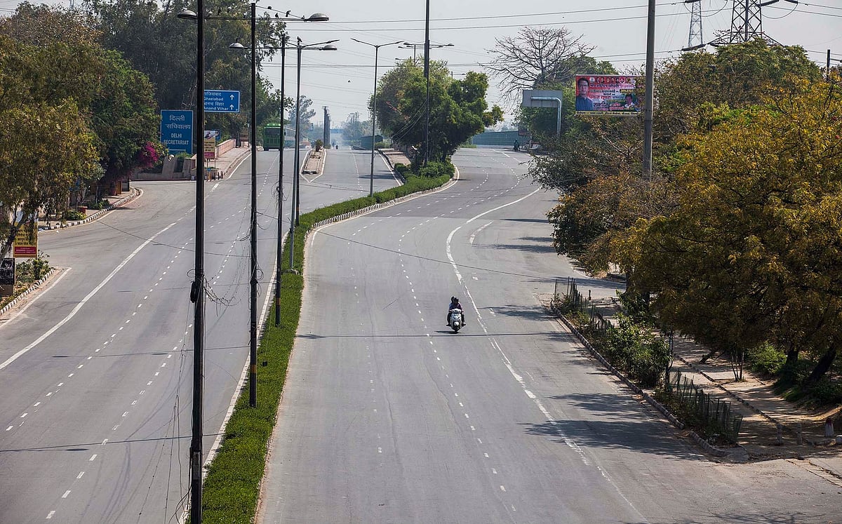 Traffic on roads is almost zero because of the lockdown.&nbsp;