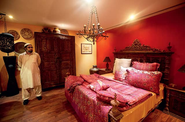 One of the sets at Nishat Mills where home linen is <br />
displayed for foreign buyers.