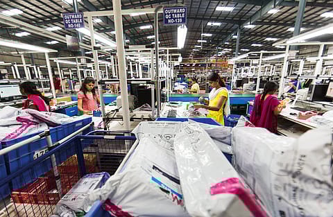 Behind the scenes at a Myntra-Jabong warehouse; Photo by Narendra Bisht