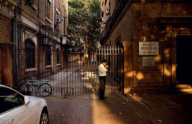 In time’s smokescreen: A street that once bustled with activity and business.