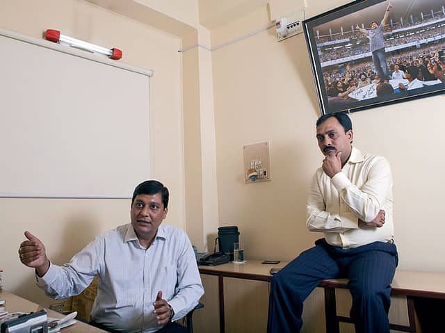 Goswami and pandey in their new Alipore office.