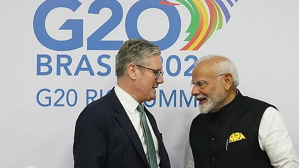 Prime Minister Narendra Modi with UK PM Keir Starmer 