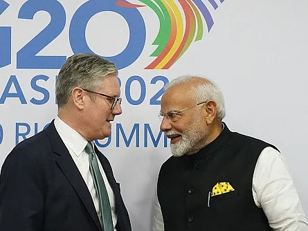 Prime Minister Narendra Modi with UK PM Keir Starmer. (file)