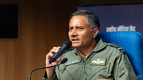 Air Marshal A.K. Bharti confirmed that Pakistani fighter aircraft attempting to breach Indian airspace had been intercepted and repelled.