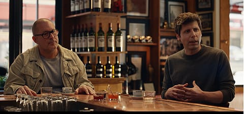 Legendary Apple designer Jony Ive (left), with OpenAI's Sam Altman (right)