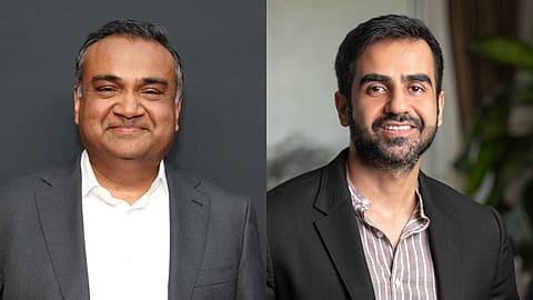 YouTube CEO Neal Mohan (Left); Zerodha's co-founder, Nikhil Kamath (Right)