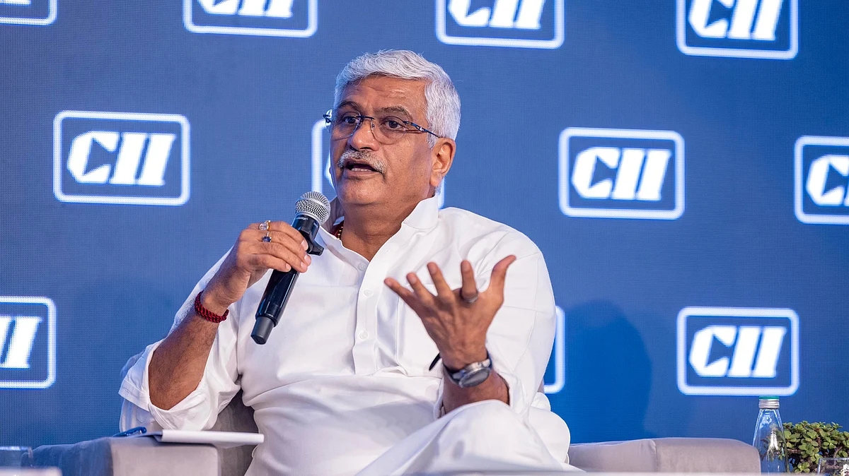 Union minister Gajendra Singh Shekhawat speaks at the CII summit on India's tourism goals.