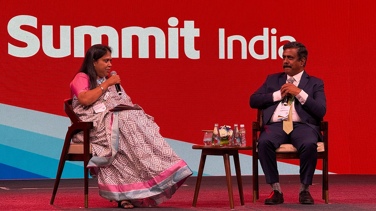 Prativa Mohapatra, Vice President and Managing Director, Adobe India, in conversation with Dr. Satya Ramaswamy, Chief Digital and Technology Officer, Air India, at the Adobe Summit India 2025