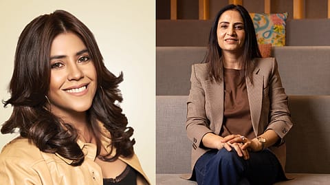 Ekta Kapoor, Joint Managing Director, Balaji Telefilms (left); Monika Shergill, Vice-President, Content, Netflix India (right).