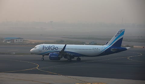 IndiGo aeroplane at IGI Airport