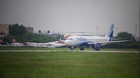 The aircraft is undergoing necessary maintenance before resuming operations.