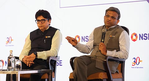L-R: Harish K Ahuja, Head (Sustainability, Power/Carbon Markets, Listing, SSE) NSE and Sriram Krishnan, CBDO, NSE