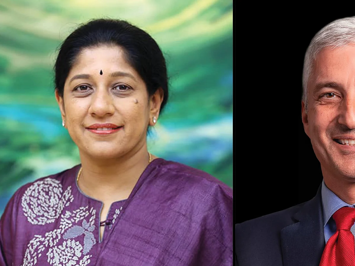 Mallika Srinivasan, chairman & managing director, TAFE and Eric Hansotia, chairman, president and CEO, AGCO Corporation
