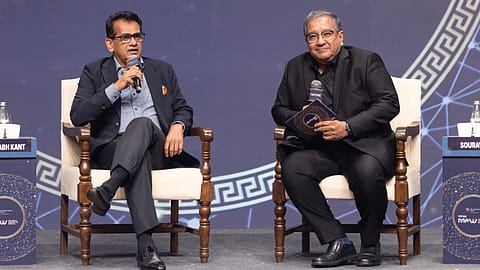 Former NITI Aayog CEO and India’s G20 Sherpa Amitabh Kant in conversation with Sourav Majumdar, Editor-in-Chief, Fortune India, during a fireside chat at Fortune India’s MPW 2025 event in Mumbai.