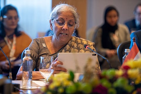 Nirmala Sitharaman, Union Minister of Finance, speaking at the BRICS Finance Ministers and Central Bank Governors Meeting in Rio De Janeiro.