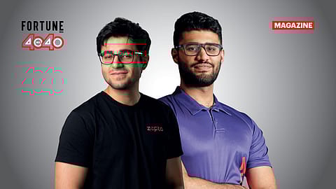 Zepto's co-founders, Aadit Palicha and Kaivalya Vohra