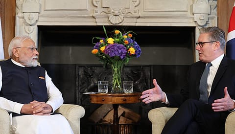 Prime Minister Narendra Modi and UK Prime Minister Keir Starmer