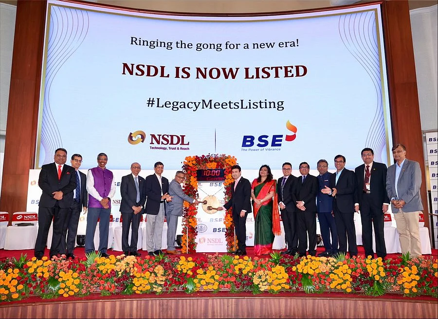 NSDL shares made their debut on the BSE on Aug 6