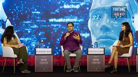 Pratyush Kumar, the Co-founder of Sarvam AI, at Fortune India's 40 Under 40 event in Mumbai