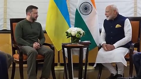 Prime Minister Narendra Modi and Ukrainian President Volodymyr Zelenskyy