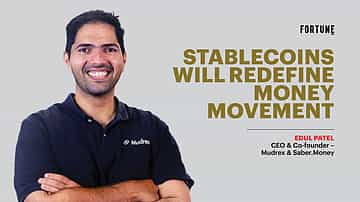 Stablecoins will redefine money movement: Edul Patel, CEO and Co-founder of Mudrex and Saber.Money