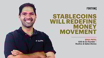 Stablecoins will redefine money movement: Edul Patel, CEO and Co-founder of Mudrex and Saber.Money