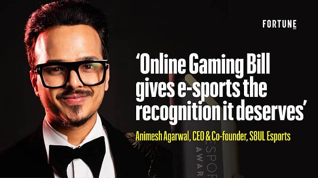 Online Gaming Bill gives e-sports the recognition it deserves: Animesh Agarwal of S8UL Esports