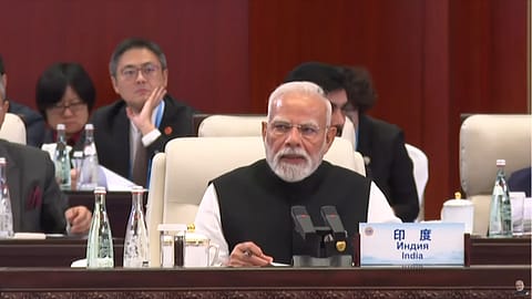 Prime Minister Narendra Modi speaking at SCO Summit 2025