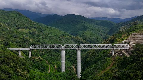 Bairabi-Sairang railway line in Mizoram