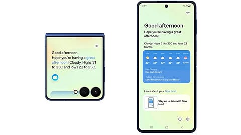 The Now Bar in FlexWindow of Samsung's Galaxy ZFlip will now show real-time app activity and media progress. FlexWindow supports curated wallpapers, emojis, and background colour options.