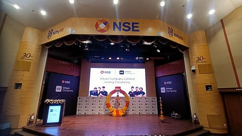 Urban Company shares debuted at ₹162.5 on the NSE against its issue price of ₹103 apiece