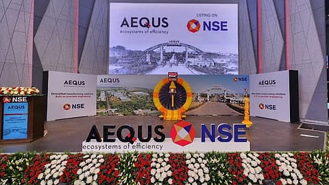 Aequs and Vidya Wires have made their debut on the BSE and the NSE today