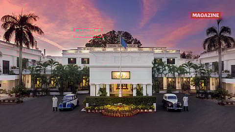 The Jehan Numa Palace in Bhopal balances colonial elegance with Indo-Islamic motifs.