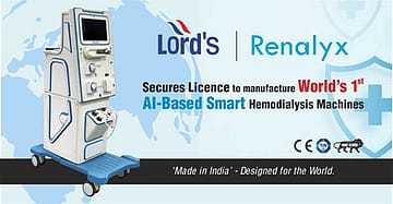 Lords Mark Industries Ltd.–Renalyx Wins Licence to Manufacture Class C World’s First AI-Based Smart HemoDialysis Machines, Becomes World’s 6th CE-Certified Brand