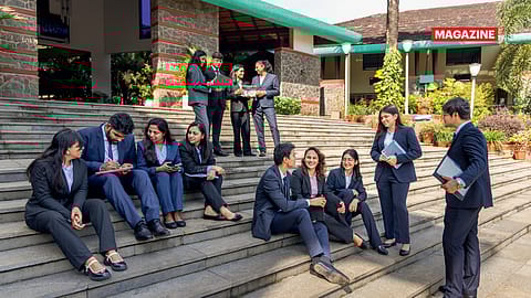 Students on the IIM Kozhikode campus.