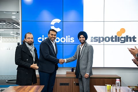 (L-R) Saurabh Sharma, Sales Head, Cinépolis, Devang Sampat, Managing Director, Cinépolis India and Virkaran Singh, Founder & Director, It's Spotlight
