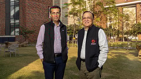 Ashish Dhawan (left), Founding Chairperson, Board of Trustees, Ashoka University; and Pramath Raj Sinha, Chairperson, Board of Trustees, Ashoka University.