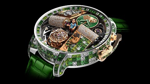 The brand used in total about 397 gemstones reaching a combined weight of 21.98 carats