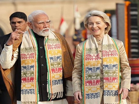 Prime Minister Narendra Modi and European Commission President Ursula von der Leyen.