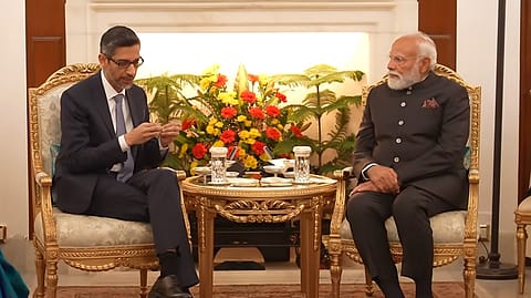 Sundar Pichai meets PM Narendra Modi