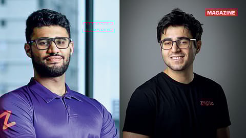 Kaivalya Vohra (left) and Aadit Palicha, founders, Zepto