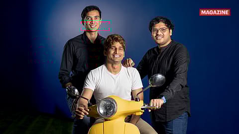 (From left) Aravind Sanka, Pawan Guntupalli and Rishikesh S.R.,
co-founders, Rapido