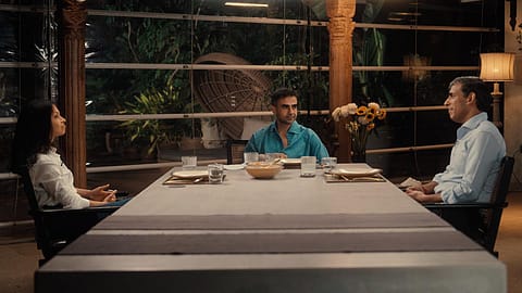 (L-R) Akshata Murty, Nikhil Kamath, and Rishi Sunak