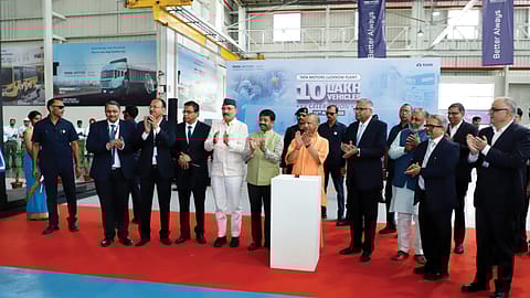 The milestone vehicle was flagged off by Uttar Pradesh Chief Minister Yogi Adityanath and N. Chandrasekaran, Chairman of Tata Sons, in the presence of senior state officials and Tata Motors leadership