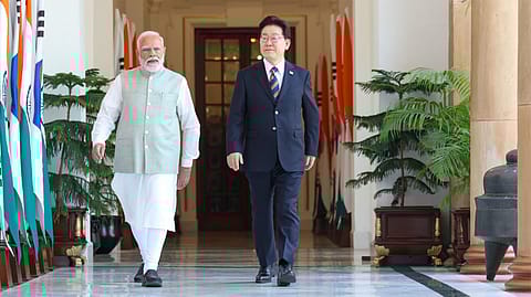 Prime Minister Narendra Modi meets with South Korea's President Lee Jae Myung