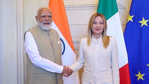Prime Minister Narendra Modi held wide-ranging talks with his Italian counterpart Giorgia Meloni in Rome.