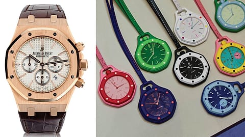 Audumars Piguet Royal Oak alongside a Royal Pop watch.